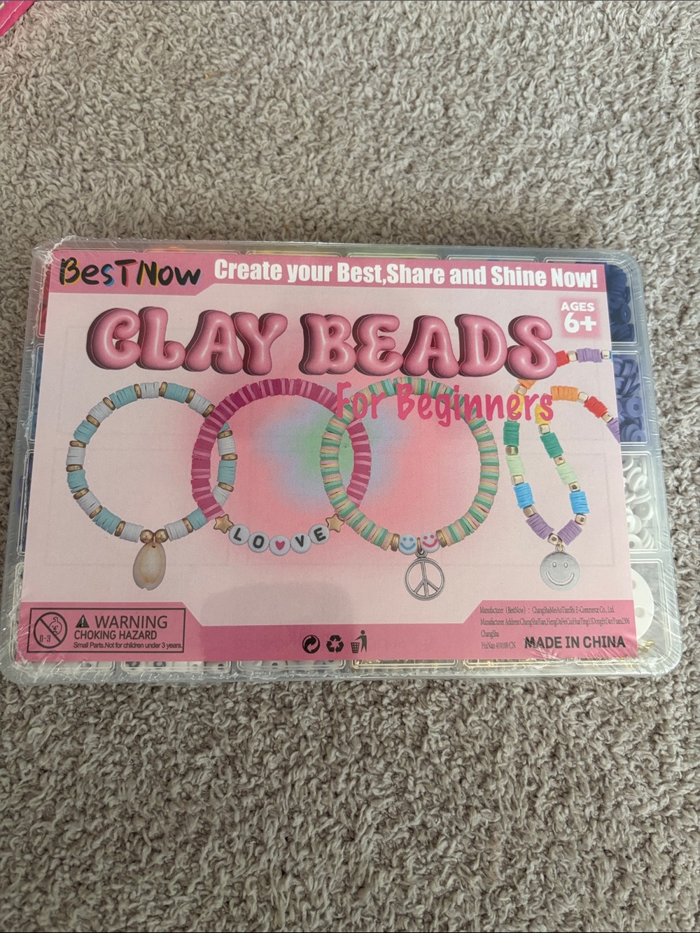 ☀️5/$20 BestNow Clay Beads Bracelet Making Kit 4,000 Pieces DIY Jewelry Craft